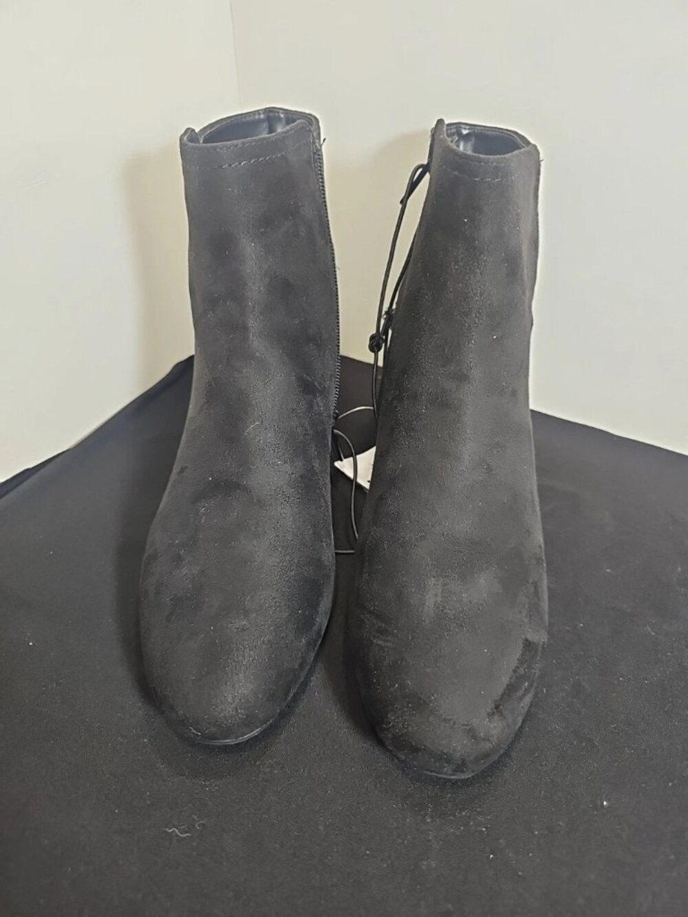 east 5th Women's Roland Buckle Ankle Wedge Heel Booties - Black Size 9